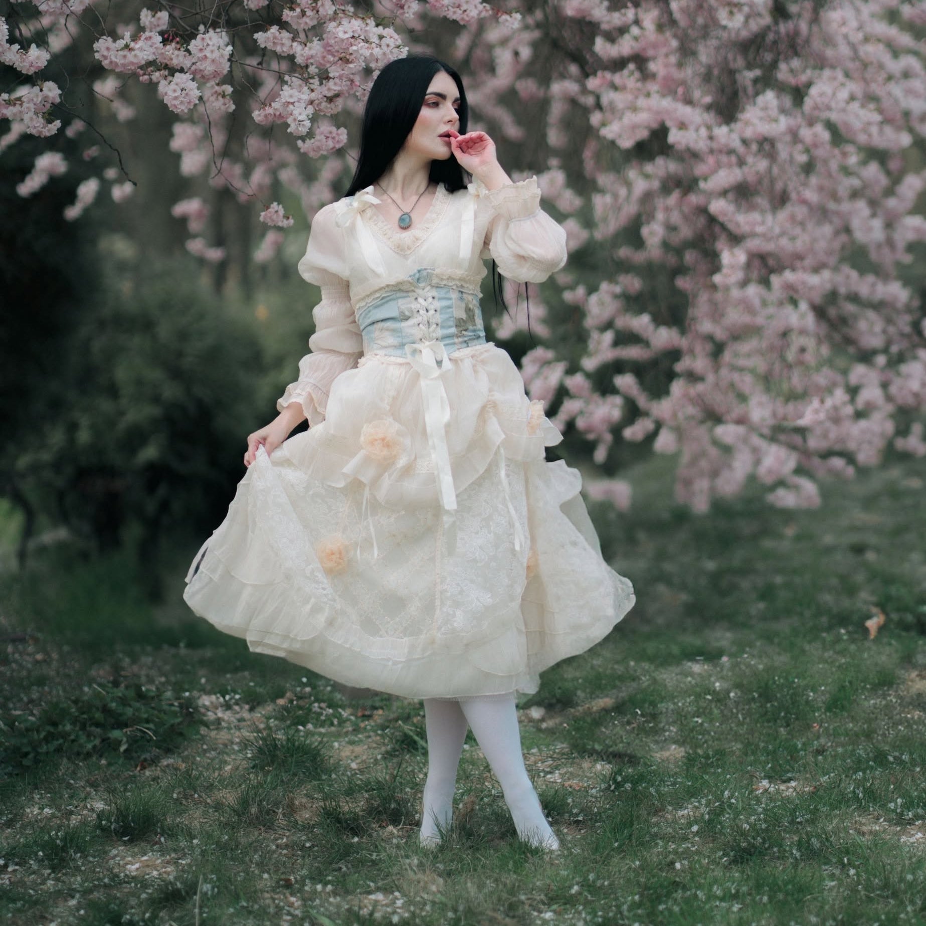 Klassisches Lolita OP-Kleid-Set im Vintage-Stil 4