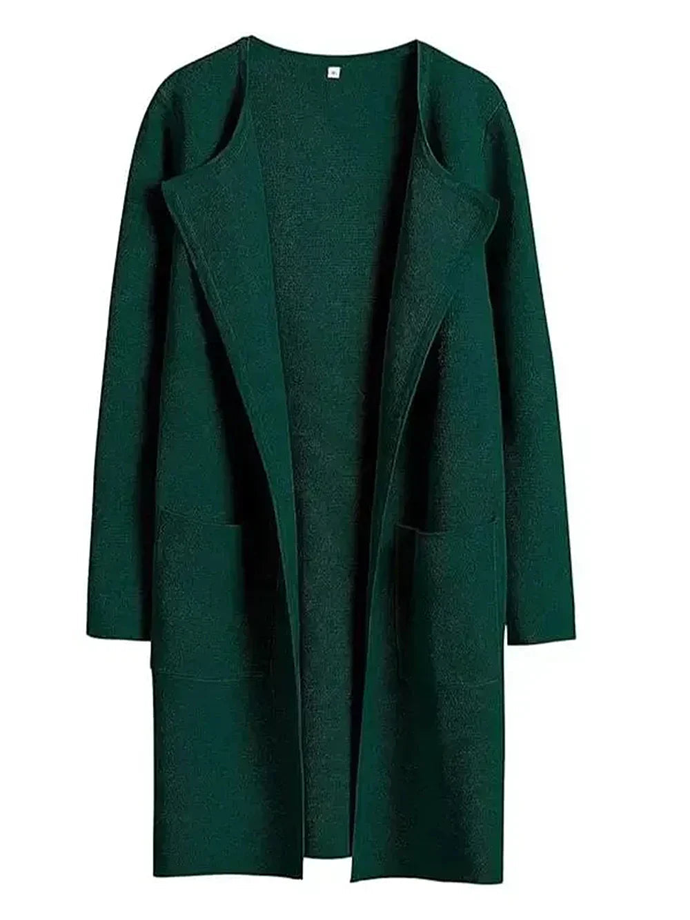 Knielanger Mantel für Damen – Wollmischung – Relaxed Fit – Breites Revers – Aufgesetzte Taschen 11