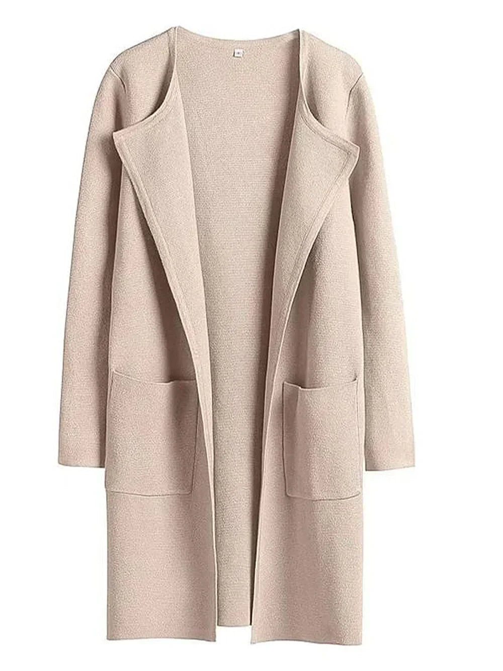 Knielanger Mantel für Damen – Wollmischung – Relaxed Fit – Breites Revers – Aufgesetzte Taschen 9
