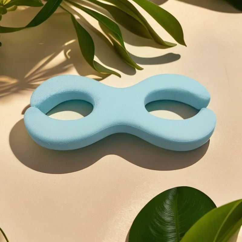 Komfortschlafkissen für Seitenschläfer – Memory Foam mit Gesichtspflege-Funktion in Weiß und Cool Blau 2