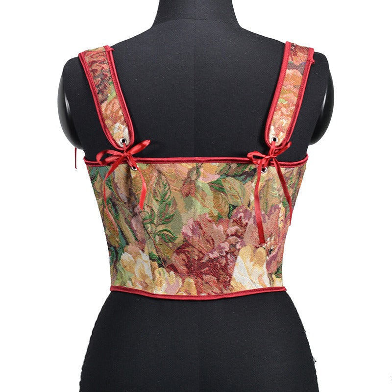 Korsettweste im Renaissance-Stil mit Spitzendesign, Bustier 5