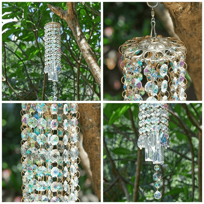 Kristall-Windspiel für den Garten – Elegantes mehrfarbiges Design mit beruhigenden Melodien und langlebiger Verwendung im Freien 3