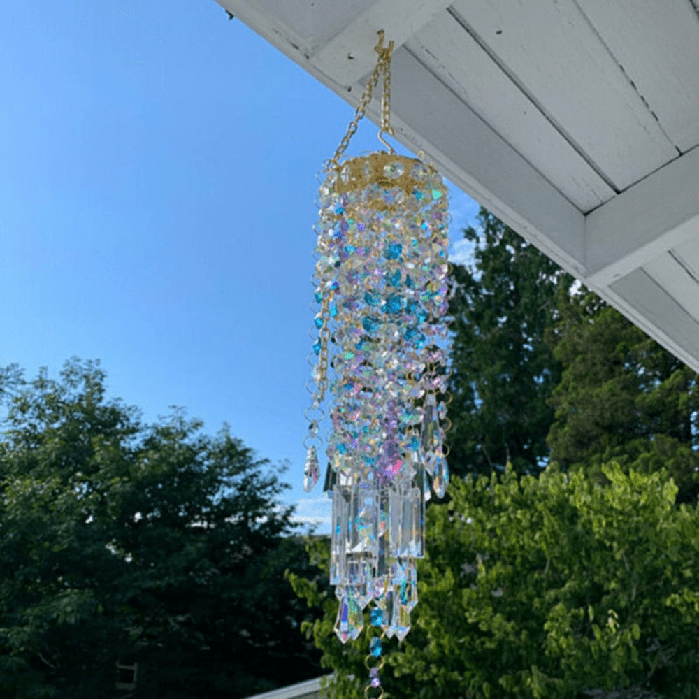 Kristall-Windspiel für den Garten – Elegantes mehrfarbiges Design mit beruhigenden Melodien und langlebiger Verwendung im Freien 5