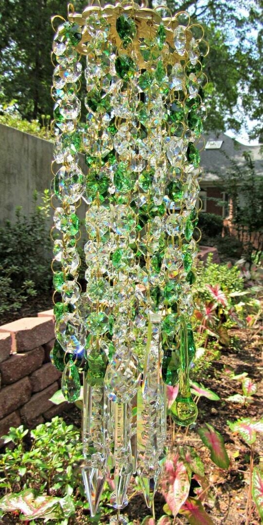 Kristall-Windspiel für den Garten – Elegantes mehrfarbiges Design mit beruhigenden Melodien und langlebiger Verwendung im Freien 7