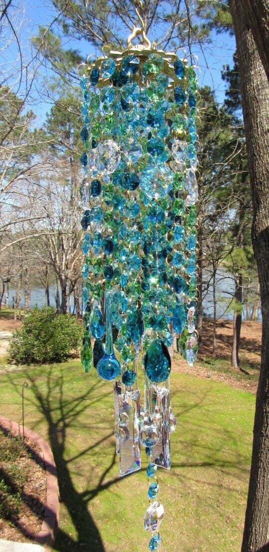 Kristall-Windspiel für den Garten – Elegantes mehrfarbiges Design mit beruhigenden Melodien und langlebiger Verwendung im Freien 8