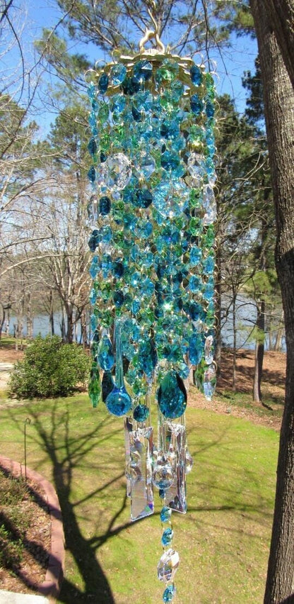 Kristall-Windspiel für den Garten – Elegantes mehrfarbiges Design mit beruhigenden Melodien und langlebiger Verwendung im Freien 8