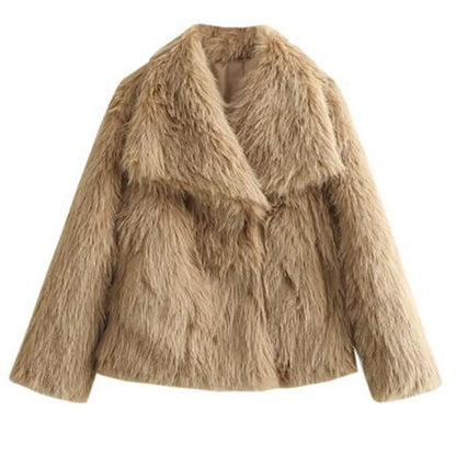 Kurze Damenjacke aus Kunstfell – Modische Fuchs-Felljacke für Herbst und Winter 13