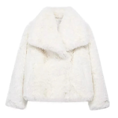 Kurze Damenjacke aus Kunstfell – Modische Fuchs-Felljacke für Herbst und Winter 4