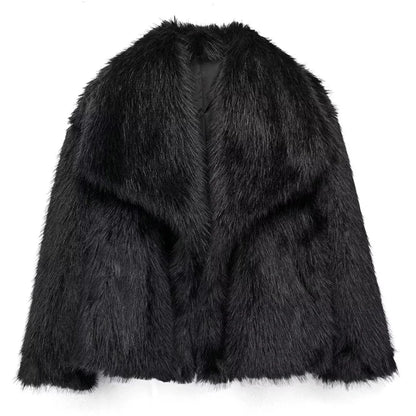 Kurze Damenjacke aus Kunstfell – Modische Fuchs-Felljacke für Herbst und Winter 8