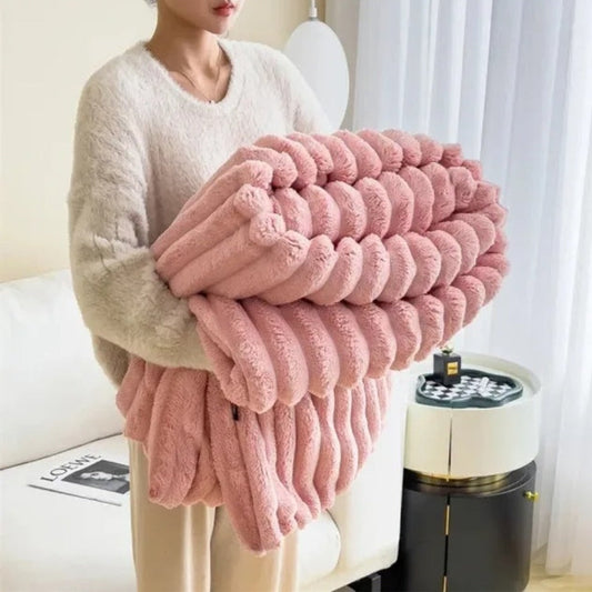 Kuscheldecke für Erwachsene Plüsch Weich 150x200 cm Ganzjährig 0