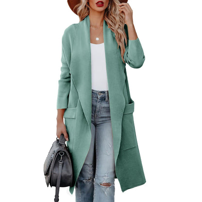 Kylie | Eleganter gestrickter Wintermantel aus Wildleder 6