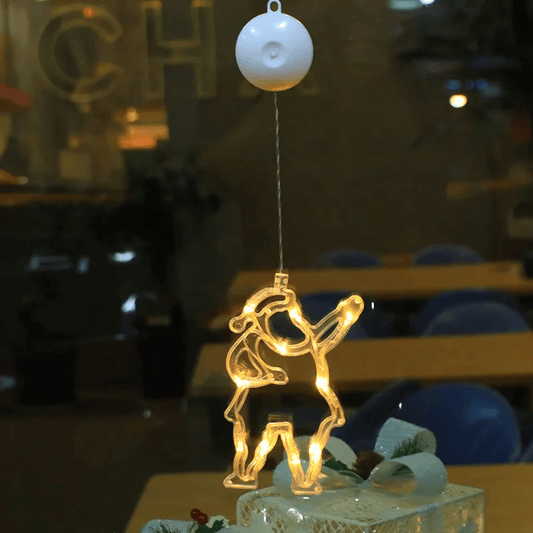 LED Schneeflocken Sternlampe – Dekorative Weihnachtslampe mit Saugnapf für Fenster und Bäume, 10 cm Durchmesser 0