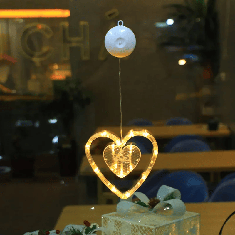 LED Schneeflocken Sternlampe – Dekorative Weihnachtslampe mit Saugnapf für Fenster und Bäume, 10 cm Durchmesser 13