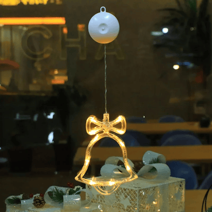 LED Schneeflocken Sternlampe – Dekorative Weihnachtslampe mit Saugnapf für Fenster und Bäume, 10 cm Durchmesser 15