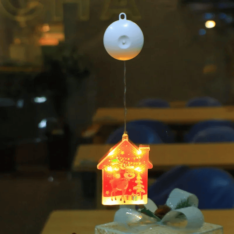 LED Schneeflocken Sternlampe – Dekorative Weihnachtslampe mit Saugnapf für Fenster und Bäume, 10 cm Durchmesser 16