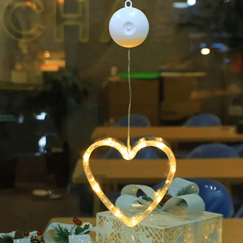 LED Schneeflocken Sternlampe – Dekorative Weihnachtslampe mit Saugnapf für Fenster und Bäume, 10 cm Durchmesser 21