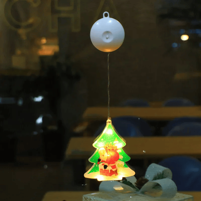 LED Schneeflocken Sternlampe – Dekorative Weihnachtslampe mit Saugnapf für Fenster und Bäume, 10 cm Durchmesser 22