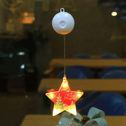 LED Schneeflocken Sternlampe – Dekorative Weihnachtslampe mit Saugnapf für Fenster und Bäume, 10 cm Durchmesser 28