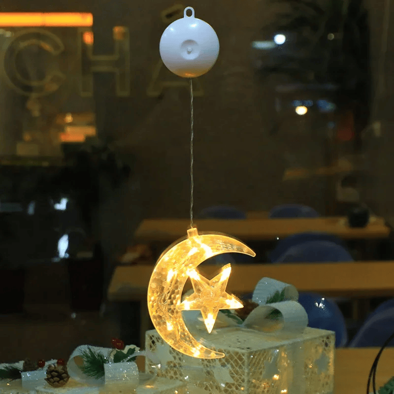 LED Schneeflocken Sternlampe – Dekorative Weihnachtslampe mit Saugnapf für Fenster und Bäume, 10 cm Durchmesser 33