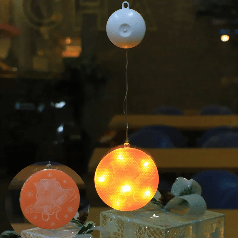 LED Schneeflocken Sternlampe – Dekorative Weihnachtslampe mit Saugnapf für Fenster und Bäume, 10 cm Durchmesser 39