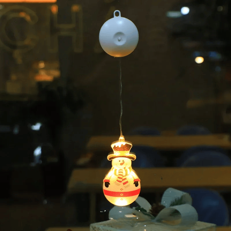 LED Schneeflocken Sternlampe – Dekorative Weihnachtslampe mit Saugnapf für Fenster und Bäume, 10 cm Durchmesser 40