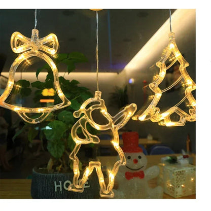 LED Schneeflocken Sternlampe – Dekorative Weihnachtslampe mit Saugnapf für Fenster und Bäume, 10 cm Durchmesser 6