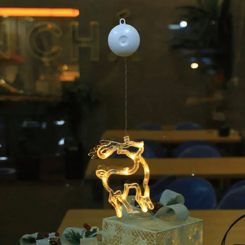 LED Schneeflocken Sternlampe – Dekorative Weihnachtslampe mit Saugnapf für Fenster und Bäume, 10 cm Durchmesser 7