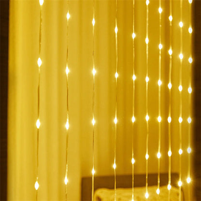 LED Wasserfallbeleuchtung Licht Dekoration 3x2m Kunststoff für Magische Atmosphäre 2