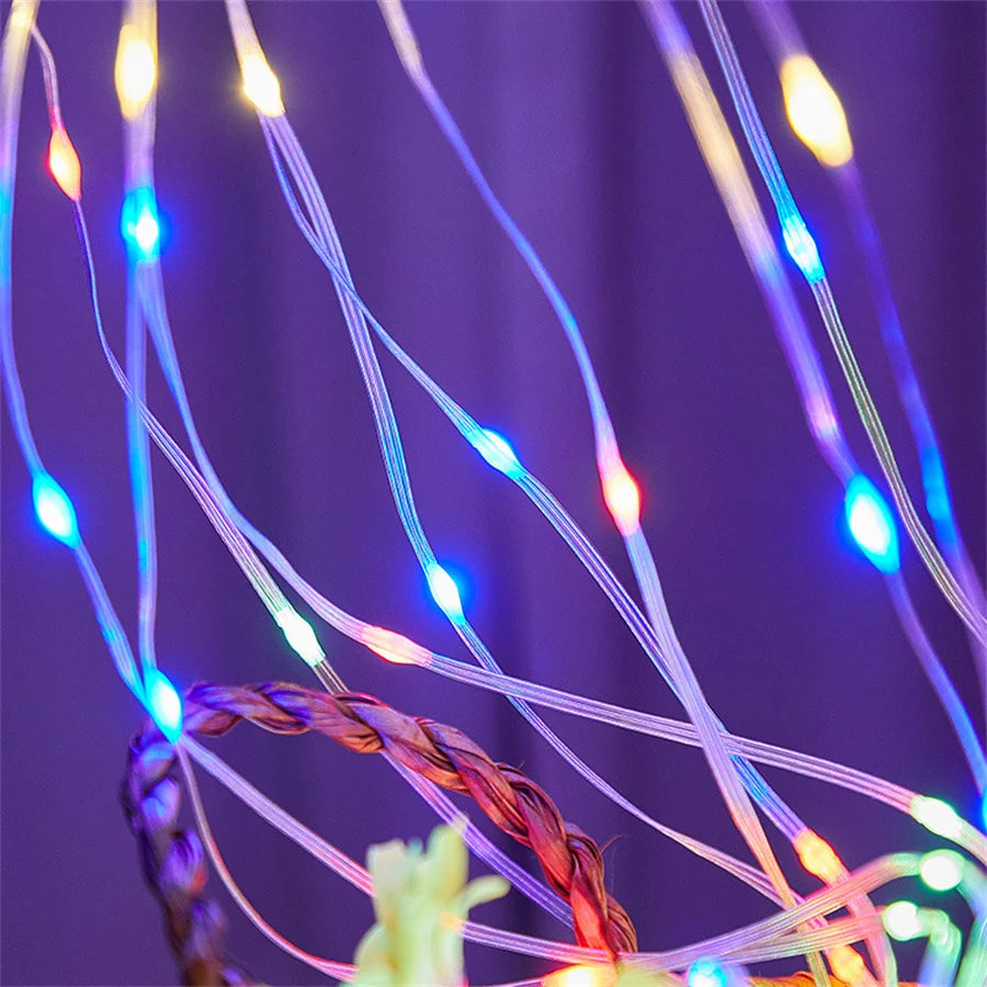 LED Wasserfallbeleuchtung Licht Dekoration 3x2m Kunststoff für Magische Atmosphäre 4