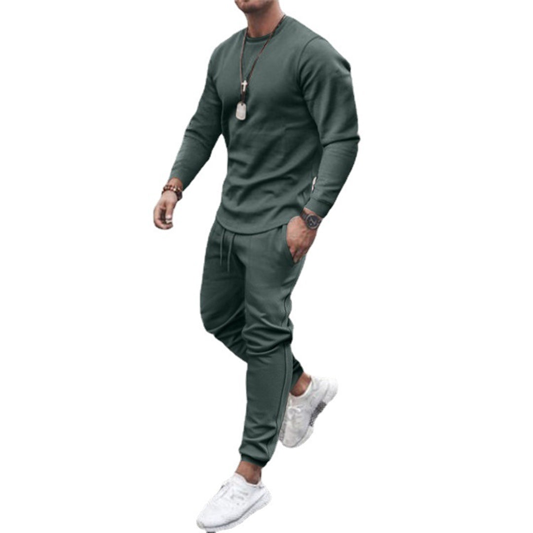 Herren Trainingsanzug Blau Größe M Baumwolle Jogginganzug Set-2