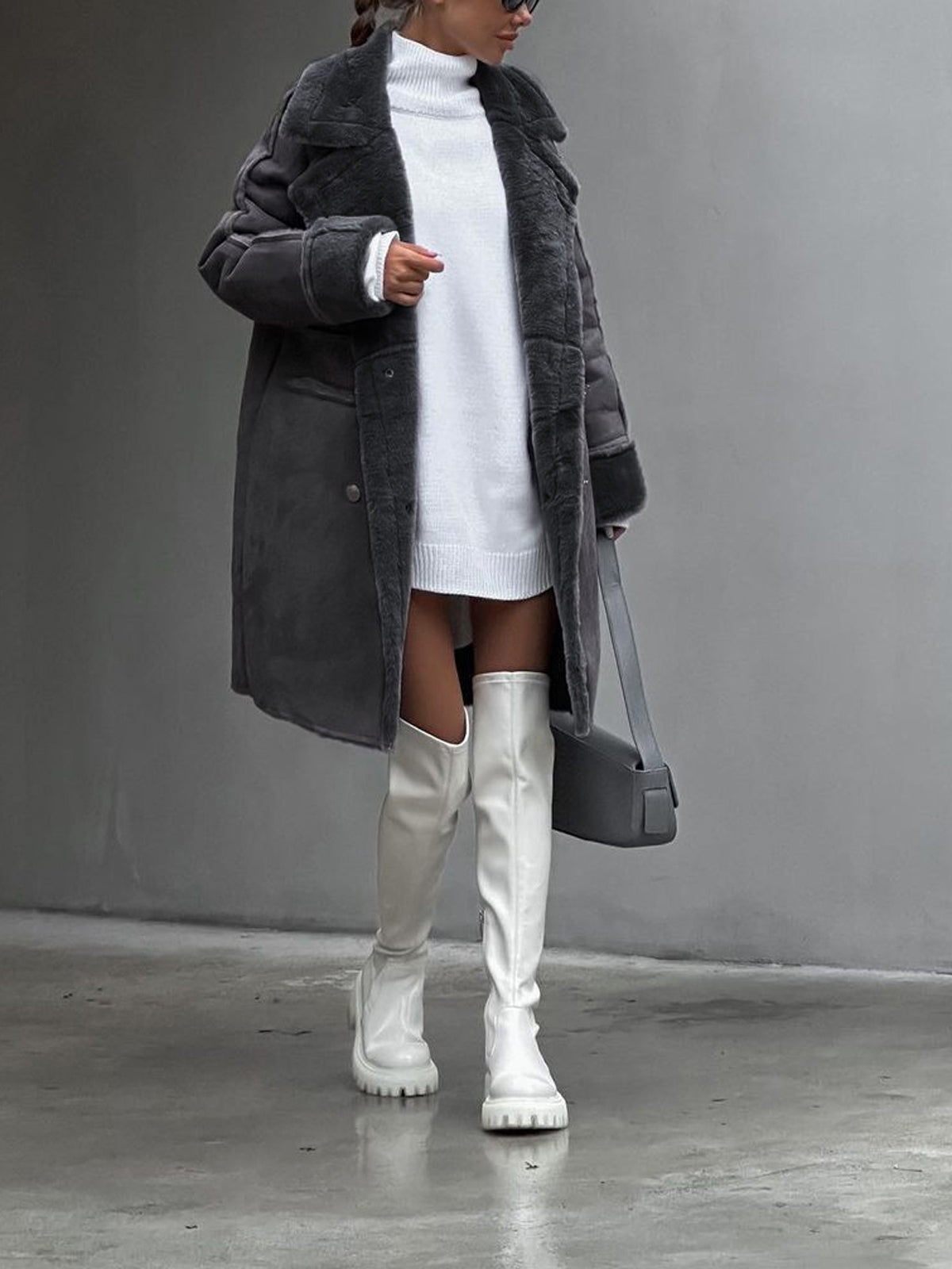 Larissa | Eleganter Mantel in Übergröße für Damen – Warmes Winter-Plüsch-Revers 0