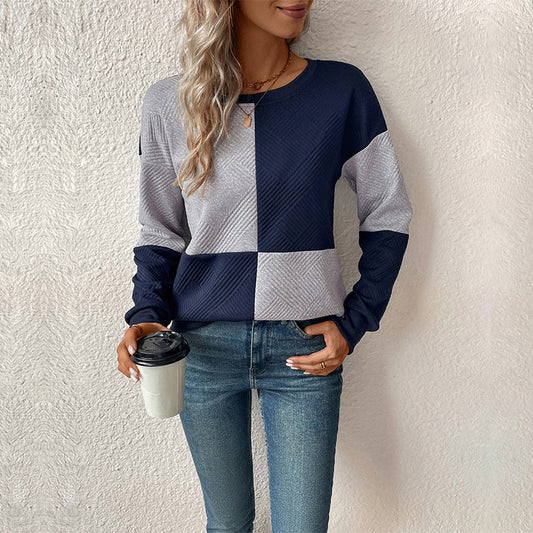 Lässiges Farbblock- Pullover | Modernes Kontrastdesign | Streetstyle für jeden Tag | Weiche Baumwollmischung 0