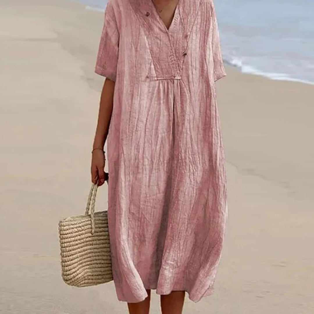 Lässiges Sommerkleid für Damen – Atmungsaktives Polyester in Lebhaften Farben, Stilvolles Design für Warme Tage 12