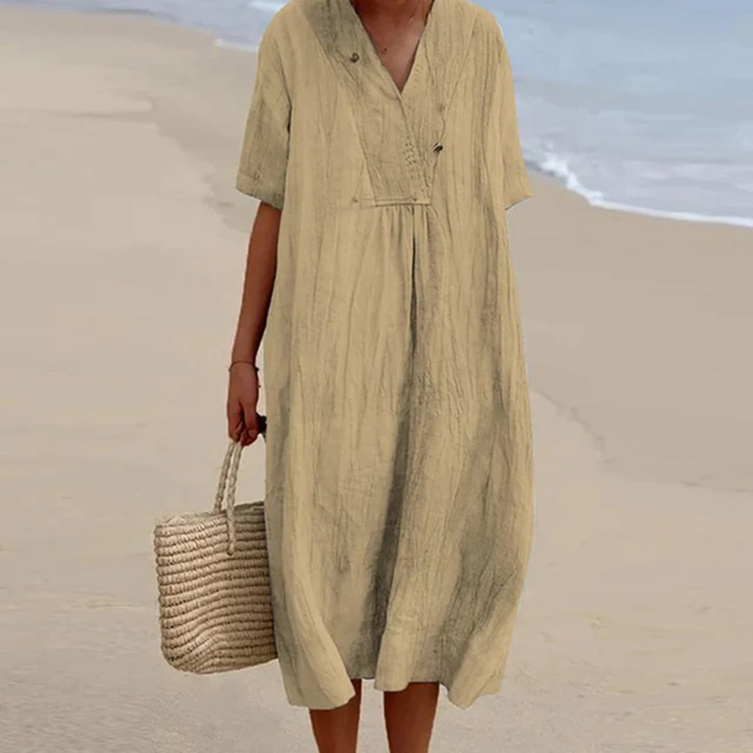 Lässiges Sommerkleid für Damen – Atmungsaktives Polyester in Lebhaften Farben, Stilvolles Design für Warme Tage 3