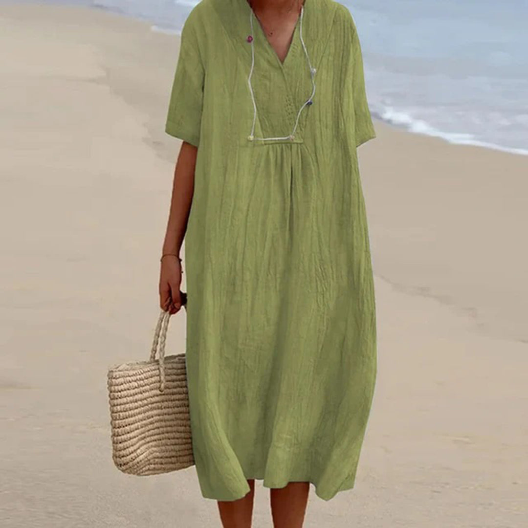 Lässiges Sommerkleid für Damen – Atmungsaktives Polyester in Lebhaften Farben, Stilvolles Design für Warme Tage 4