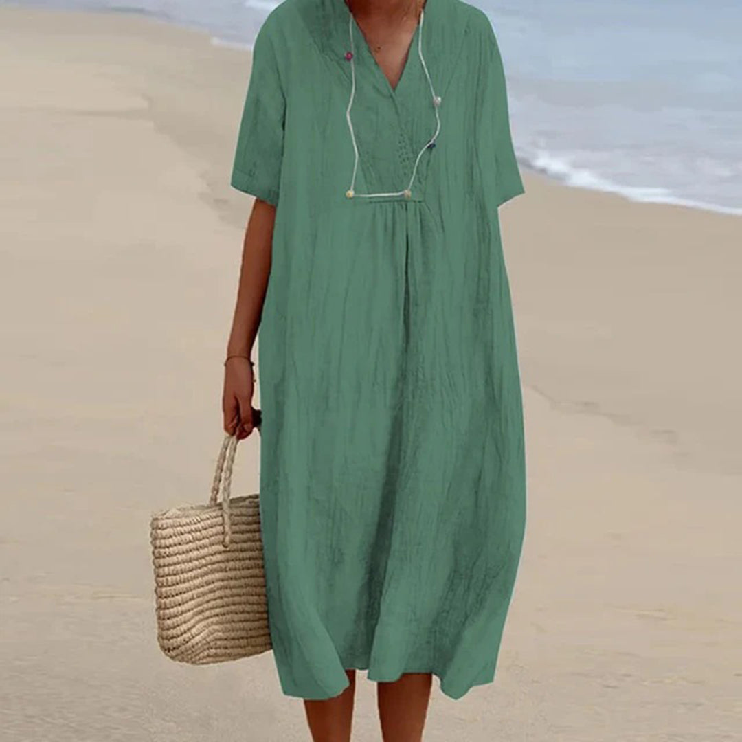 Lässiges Sommerkleid für Damen – Atmungsaktives Polyester in Lebhaften Farben, Stilvolles Design für Warme Tage 6