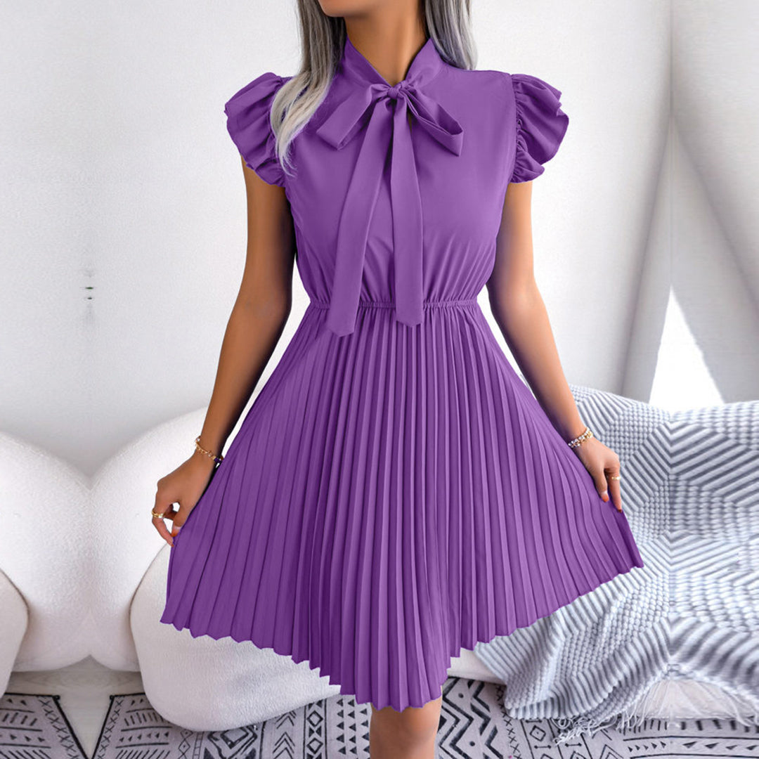 Modisches Sommerkleid Damen - Bequeme Passform, Leicht & Atmungsaktiv, Schwarz-2