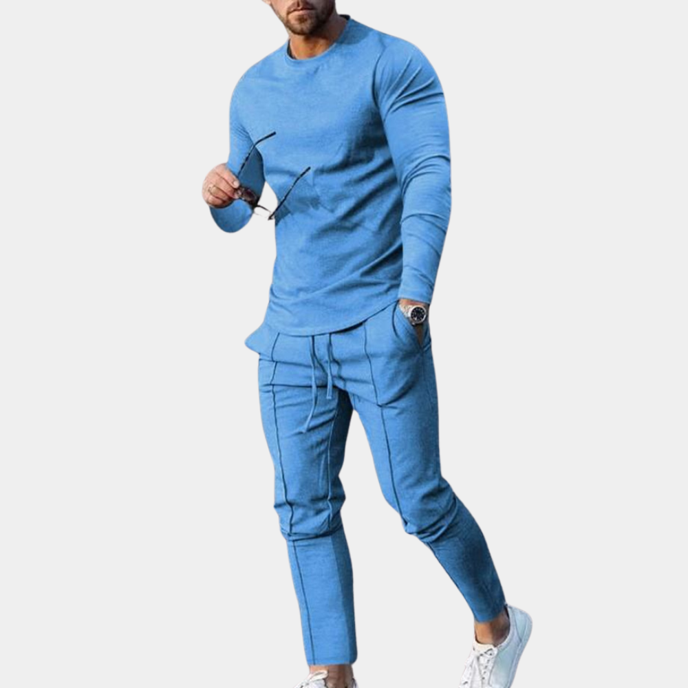 Herren Set Atmungsaktiv Zweiteilig Elastischer Bund Komfort für entspannte Tage-2