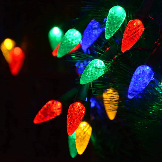 Lichterkette Außen 10m 100 LED Wasserdicht 8 Modi für Weihnachtsbeleuchtung und Gartenpartys 0