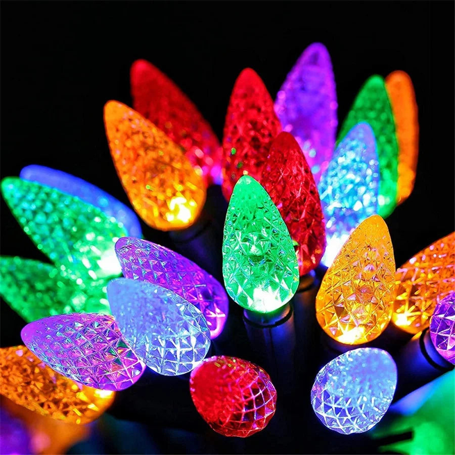 Lichterkette Außen 10m 100 LED Wasserdicht 8 Modi für Weihnachtsbeleuchtung und Gartenpartys 1
