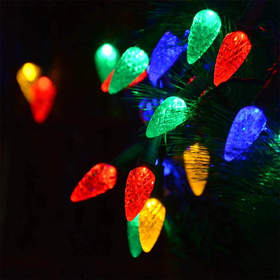 Lichterkette Außen 10m 100 LED Wasserdicht 8 Modi für Weihnachtsbeleuchtung und Gartenpartys 2