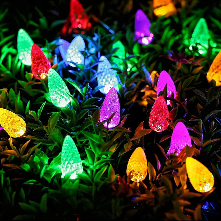 Lichterkette Außen 10m 100 LED Wasserdicht 8 Modi für Weihnachtsbeleuchtung und Gartenpartys 3