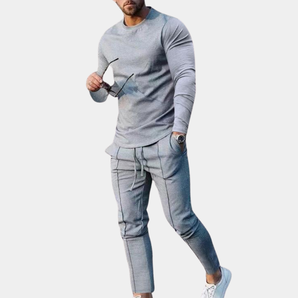 Herren Set Atmungsaktiv Zweiteilig Elastischer Bund Komfort für entspannte Tage-4