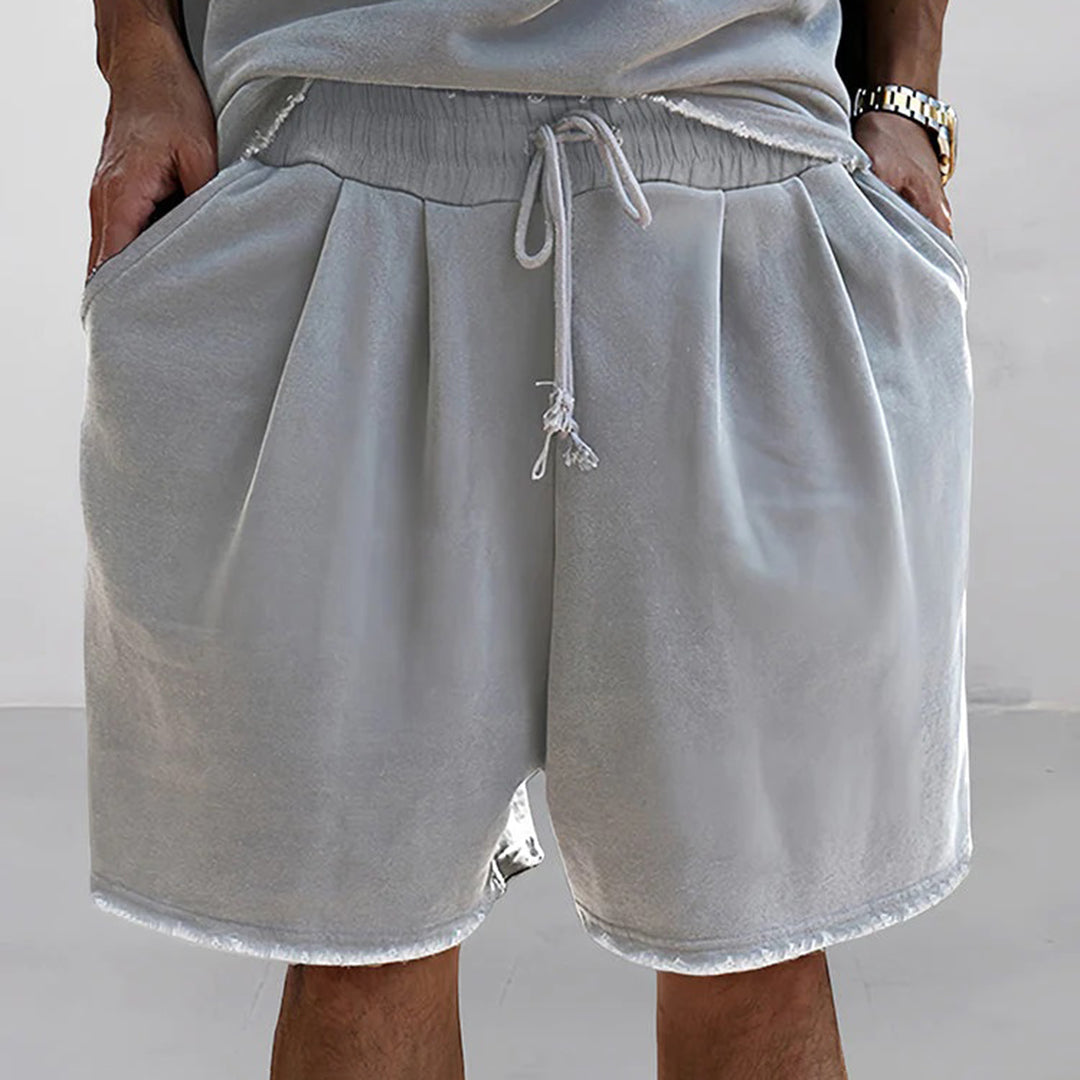 Herren Set Hellgrau Größe M Polyester – Lässiges Freizeitoutfit für Sommeraktivitäten-5