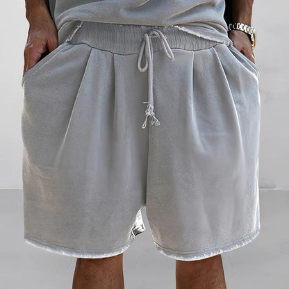 Herren Set Hellgrau Größe M Polyester – Lässiges Freizeitoutfit für Sommeraktivitäten-5