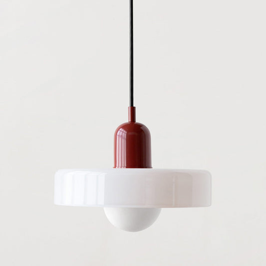 Linea | Bauhaus Farbglas-Pendelleuchte für klassisches Interieur 0