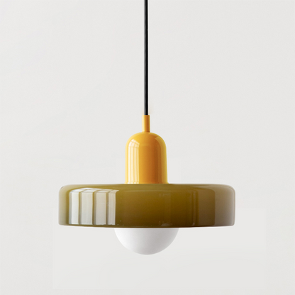 Linea | Bauhaus Farbglas-Pendelleuchte für klassisches Interieur 22