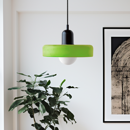 Linea | Bauhaus Farbglas-Pendelleuchte für klassisches Interieur 4
