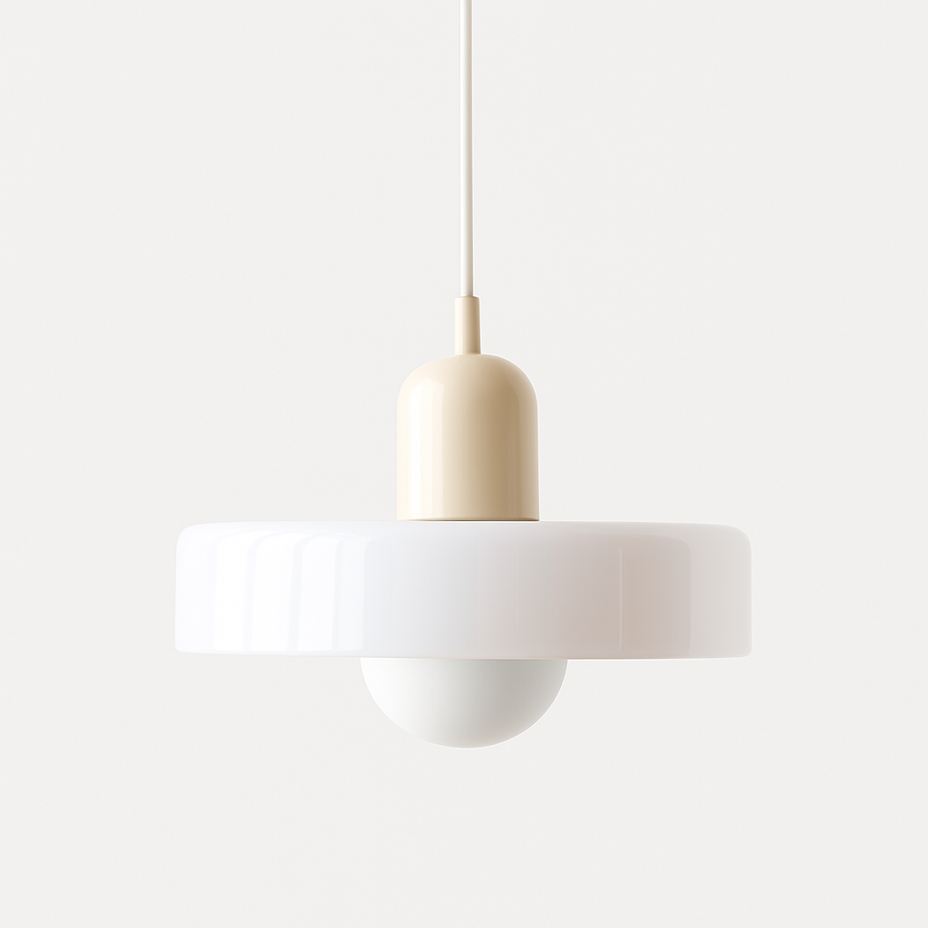 Linea | Bauhaus Farbglas-Pendelleuchte für klassisches Interieur 9