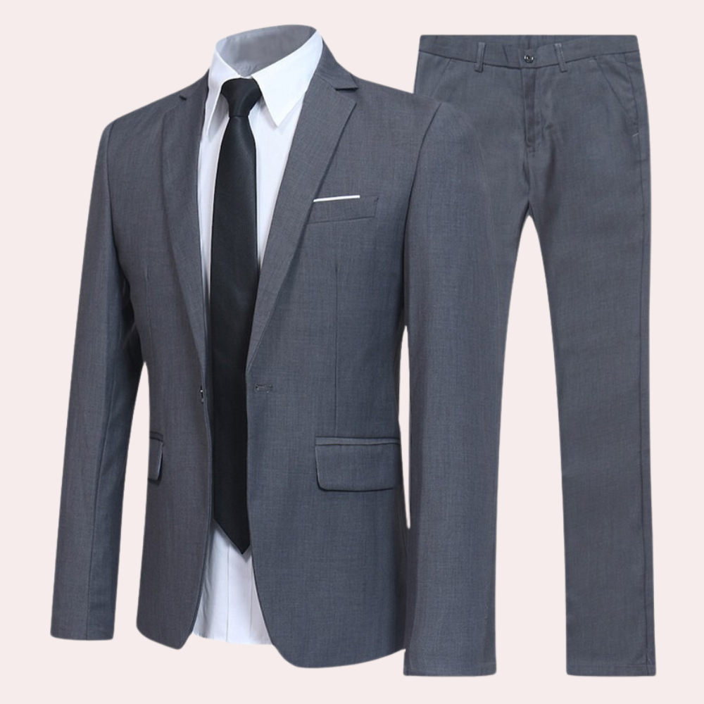 Lucas Men's Slim Fit Summer Suit - Stylish Wedding Suit for Men, Blazer & Pants Set-2
